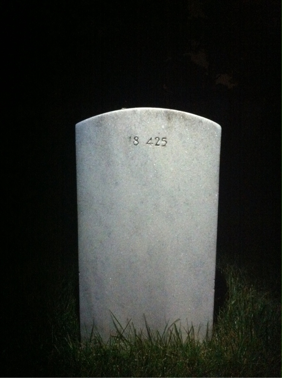 Back of headstone — Robert Bennett