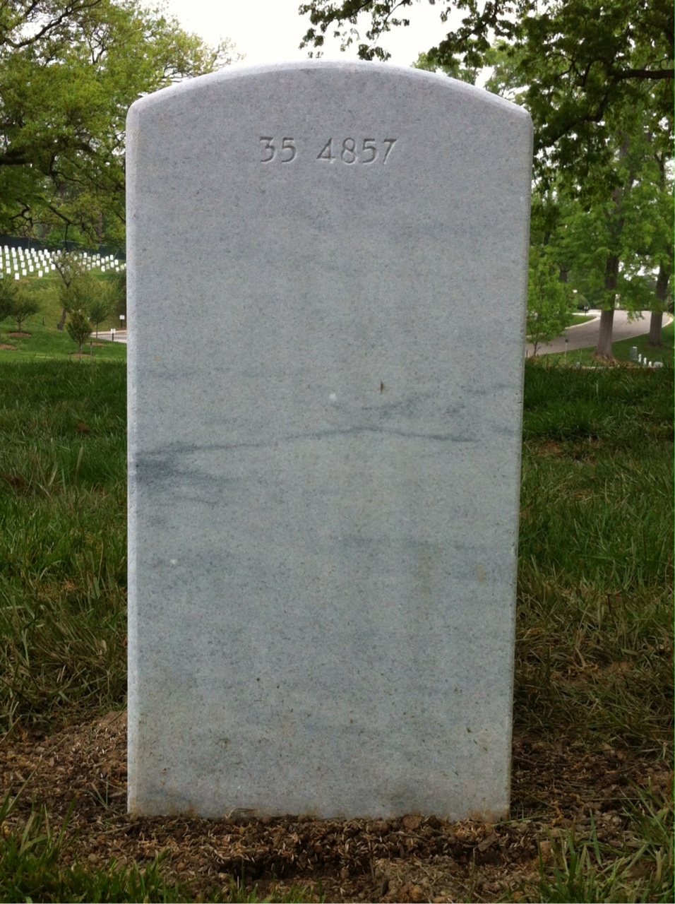 Back of headstone — John Ankarstran