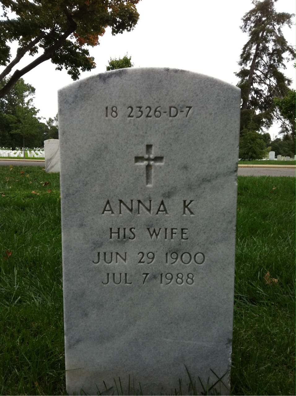 Back of headstone — John Murphy