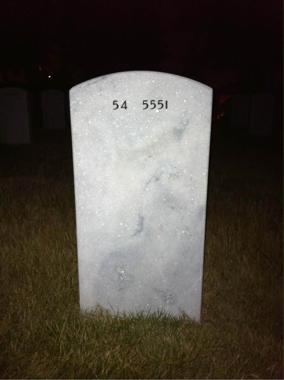Back of headstone — Robert Sanders
