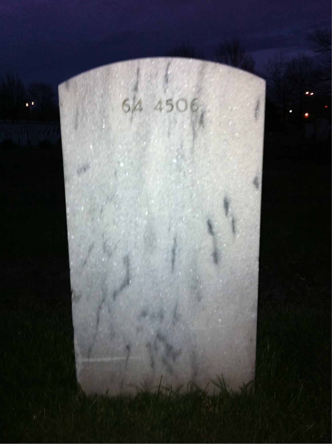 Back of headstone — James Minton