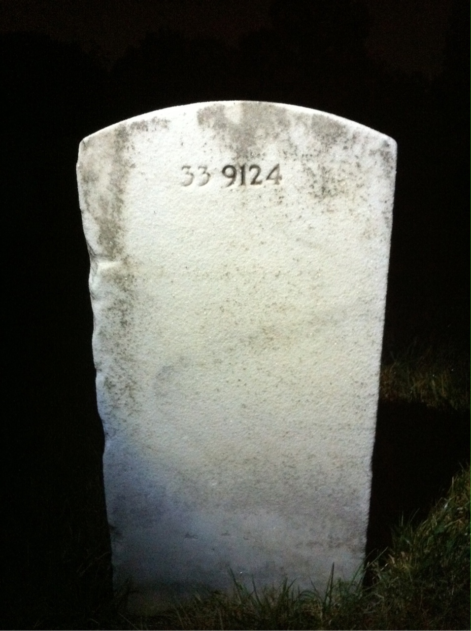 Back of headstone — William Aldrich