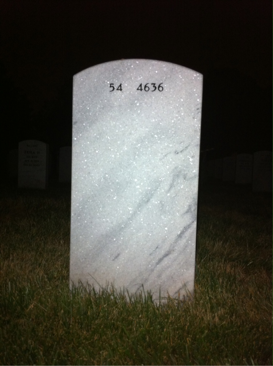 Back of headstone — Donald Fisher