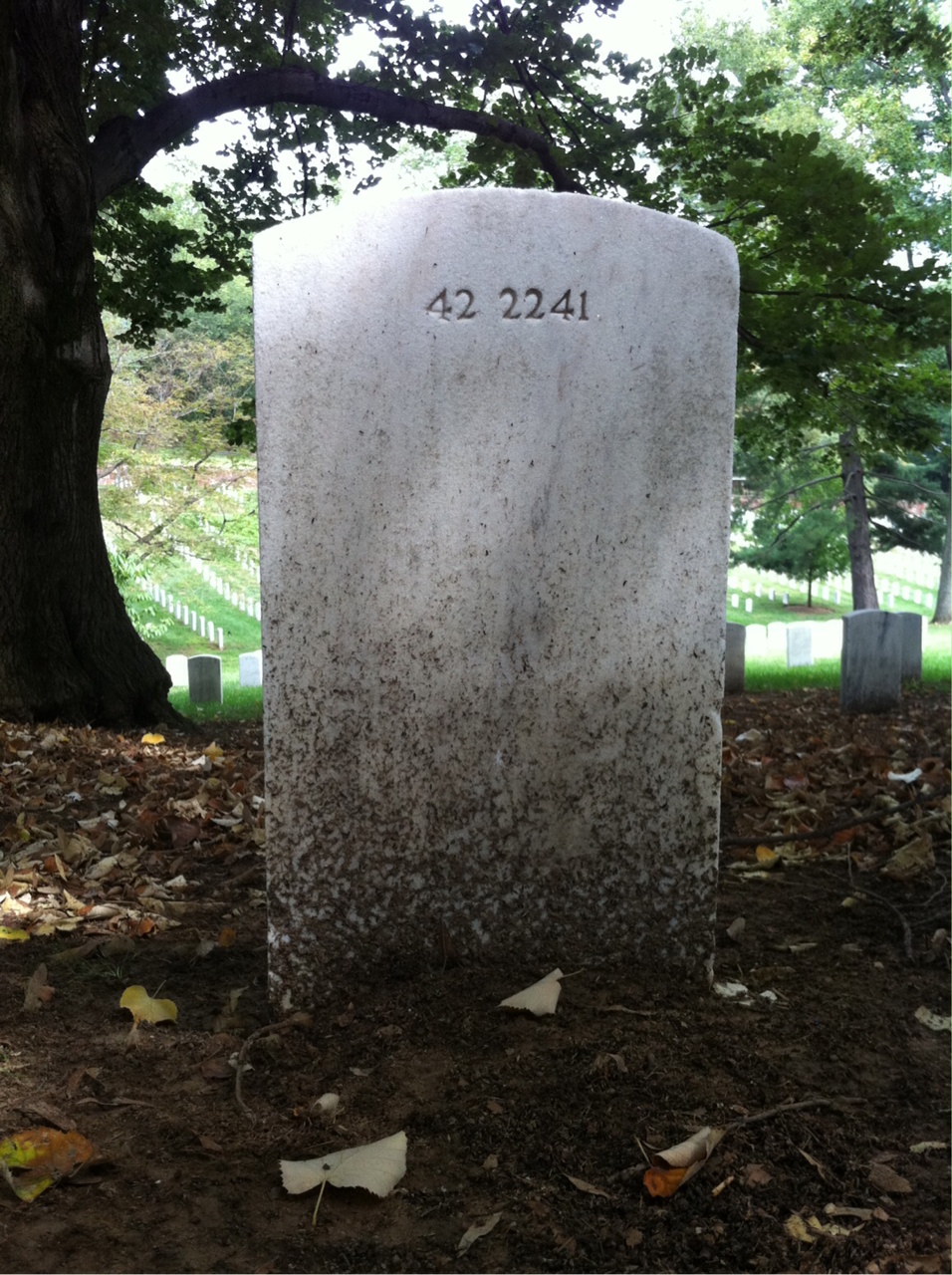 Back of headstone — Salvatore Mistretta