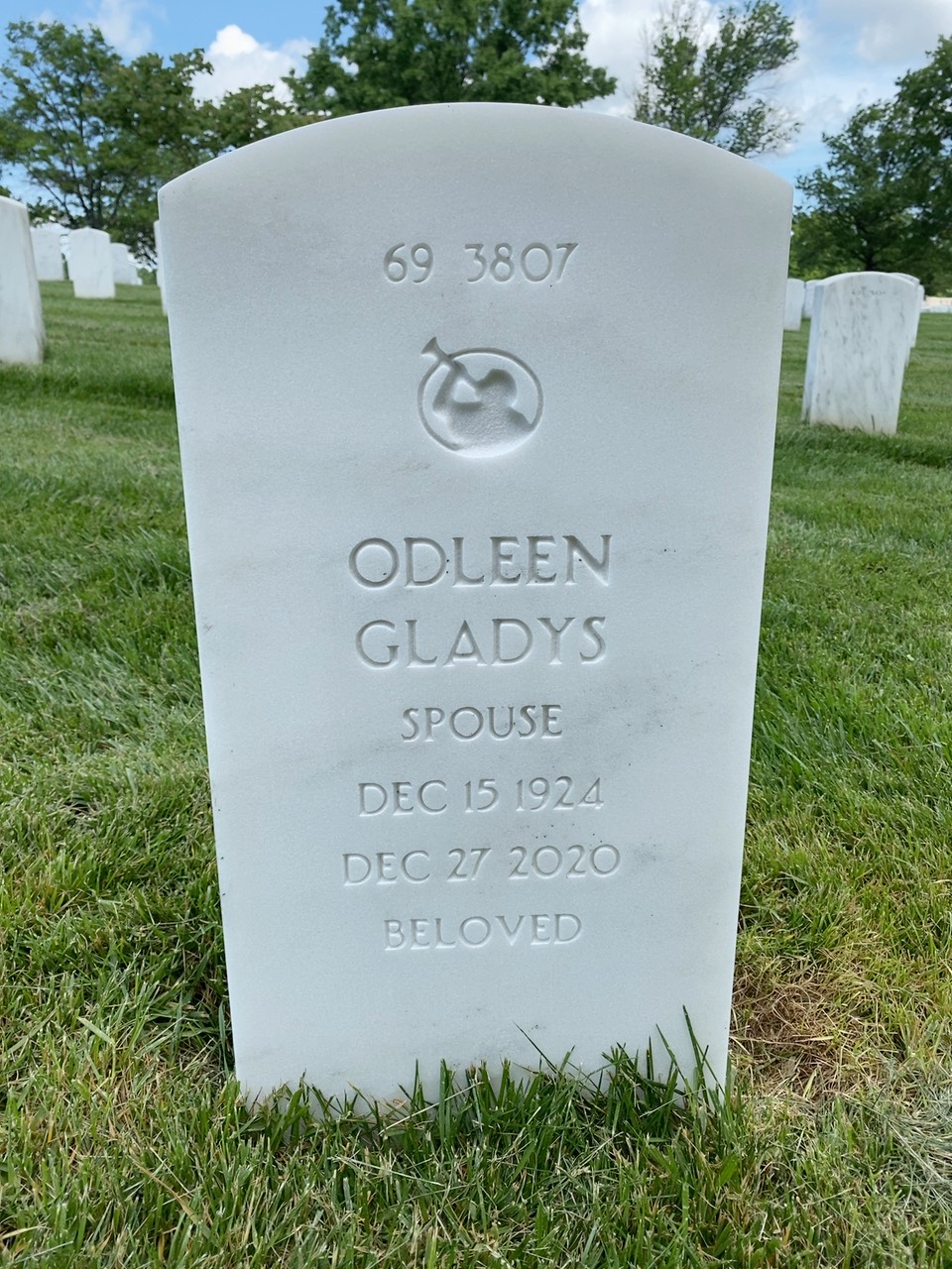 Back of headstone — Robert Perry