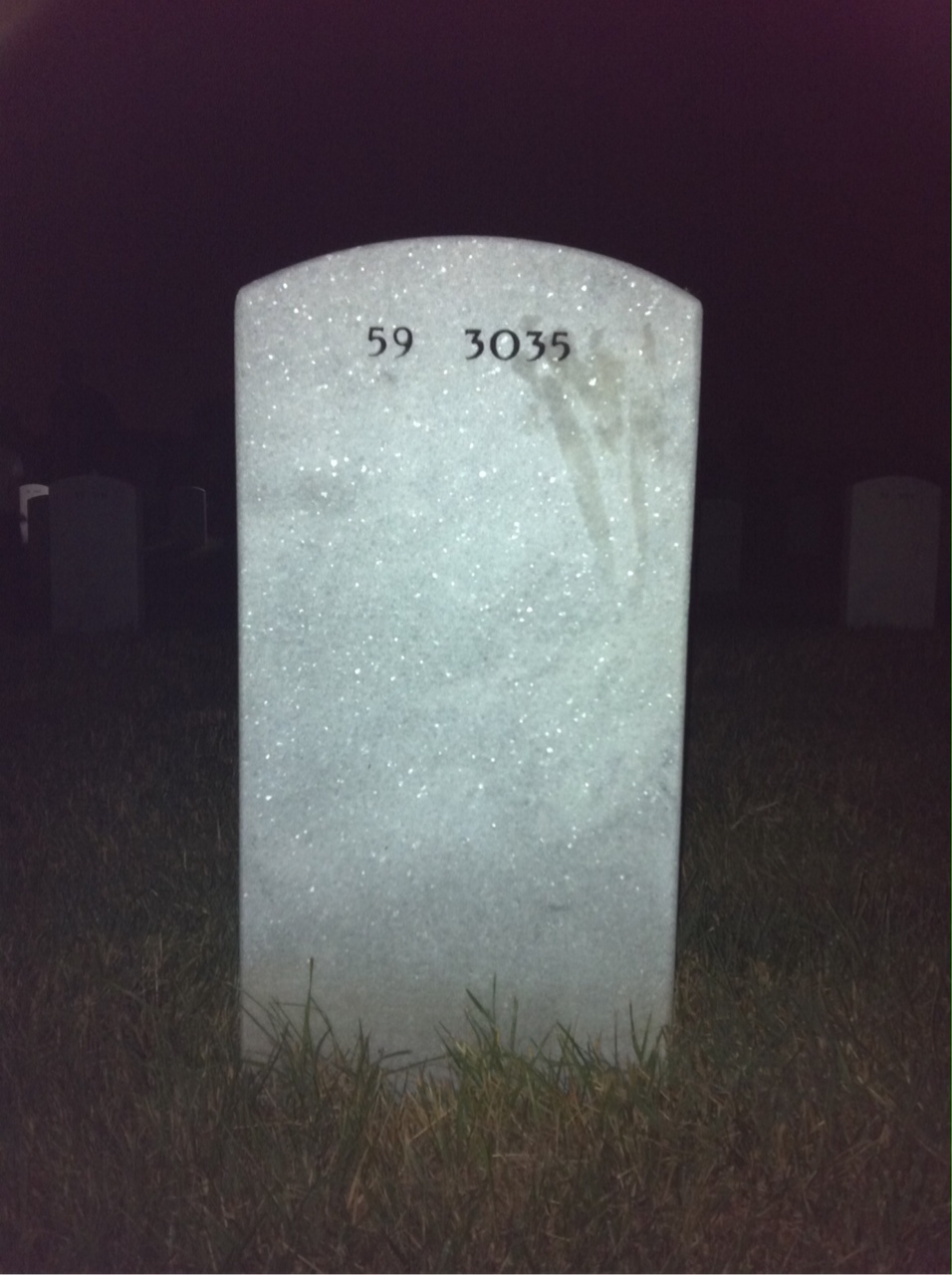 Back of headstone — Alexander Justy