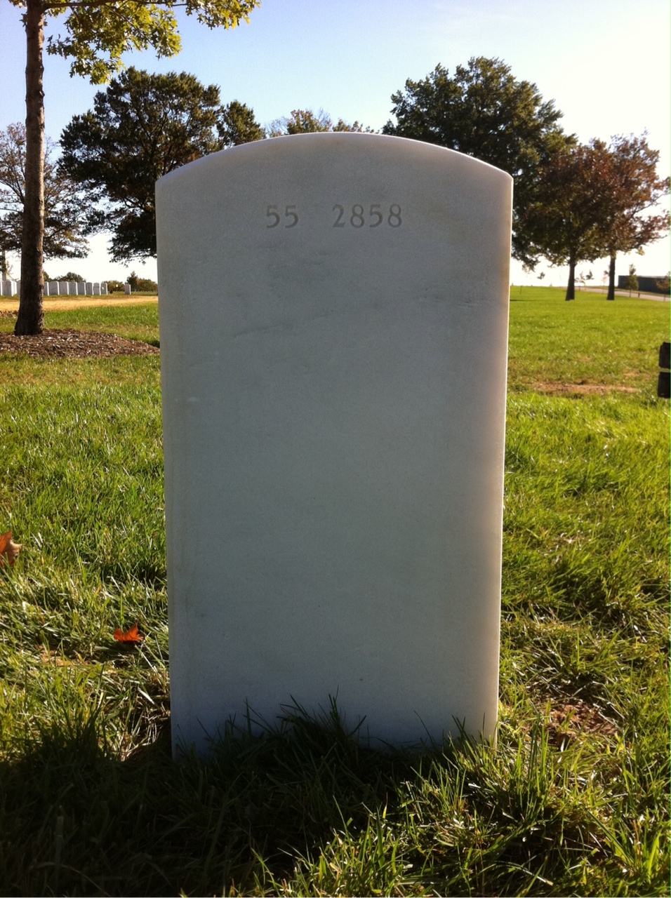 Back of headstone — William Ball
