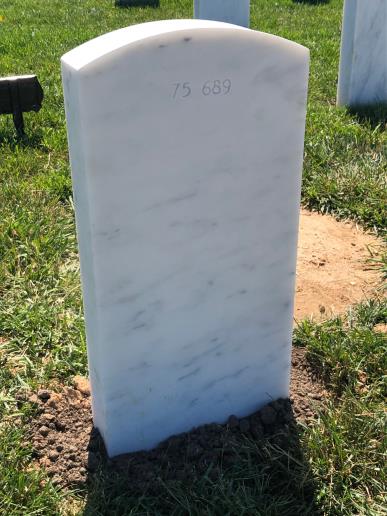Back of headstone — Sean Garrick Cadby
