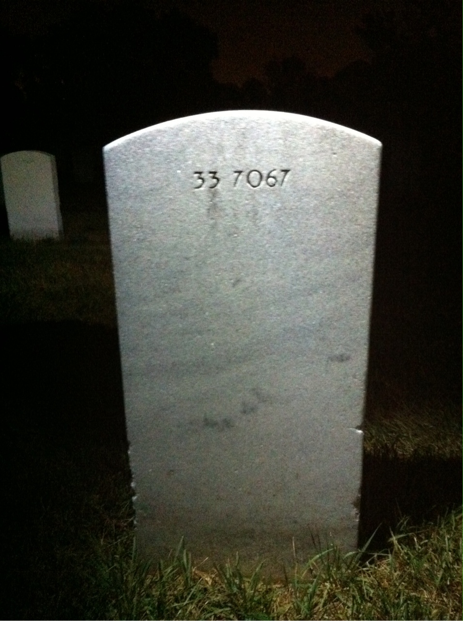Back of headstone — Zelda Baker