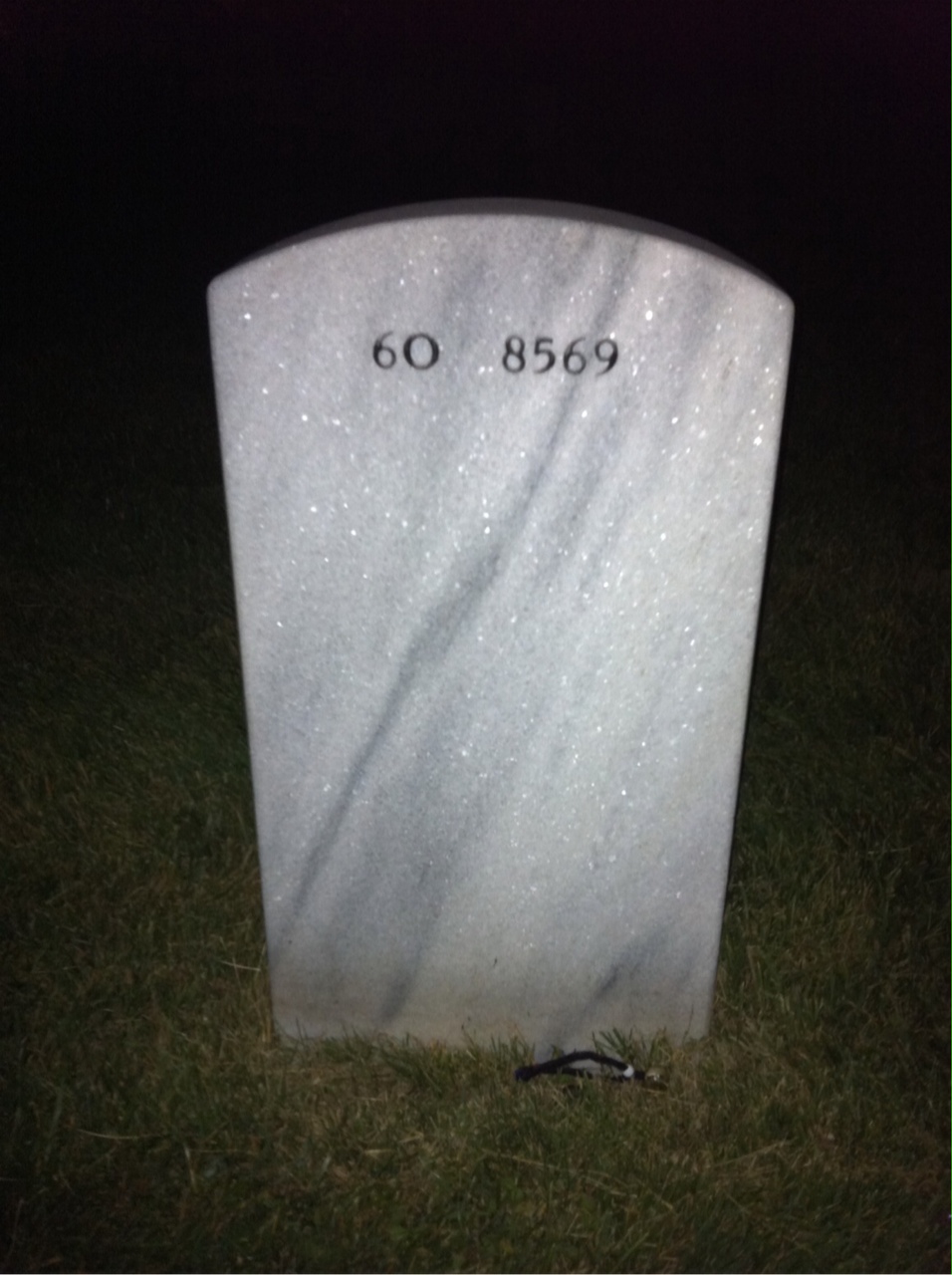 Back of headstone — John Vaughan