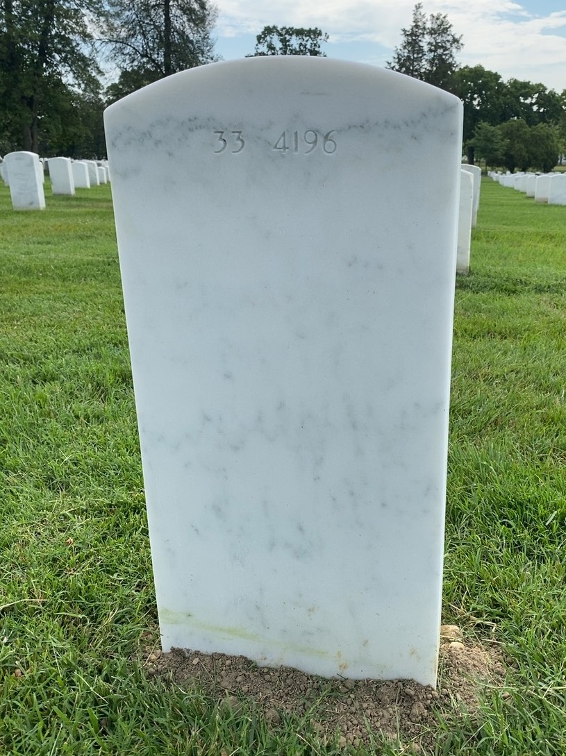Back of headstone — Ann Pauline Couslin