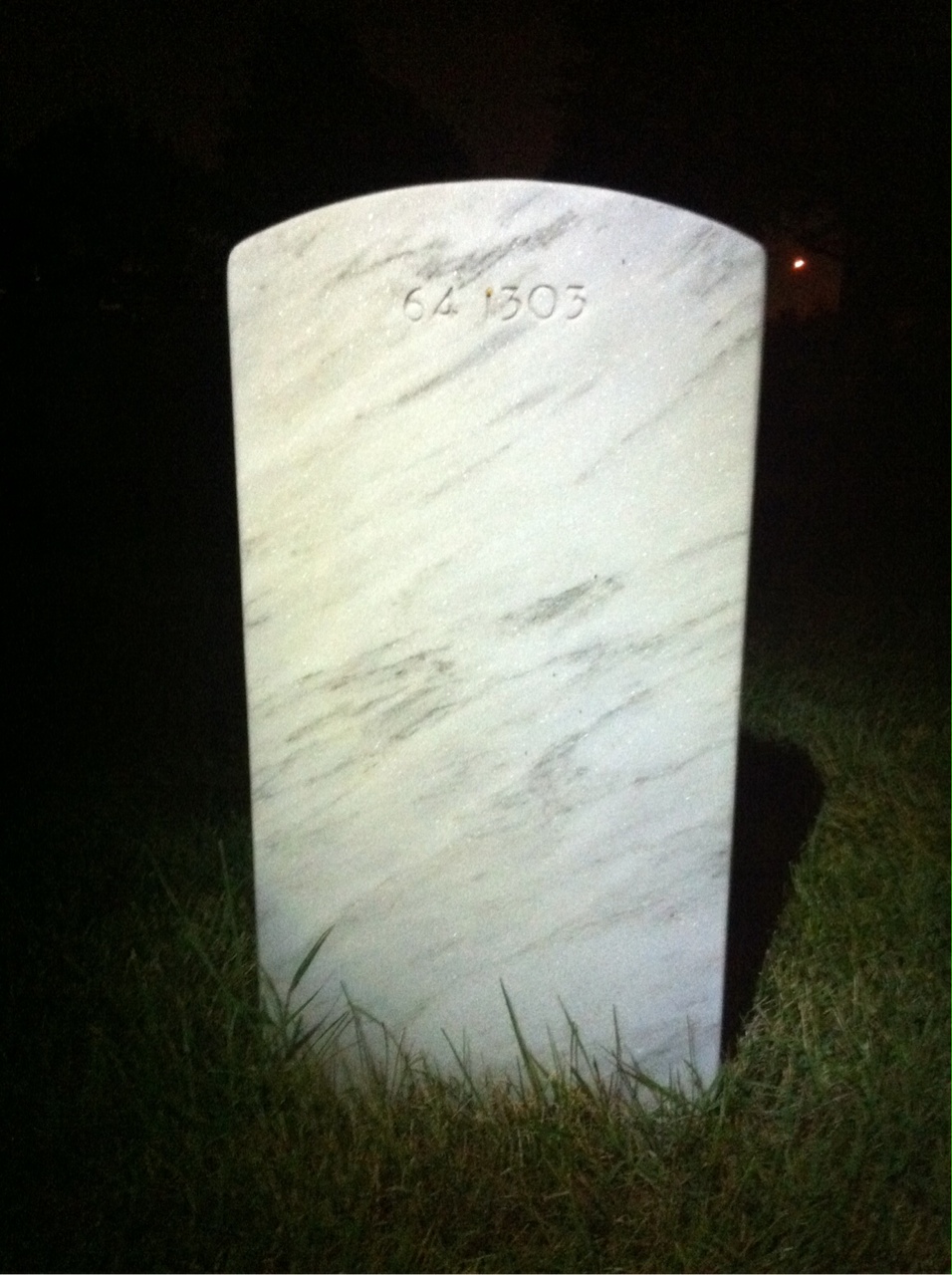 Back of headstone — Alvin T Coombs