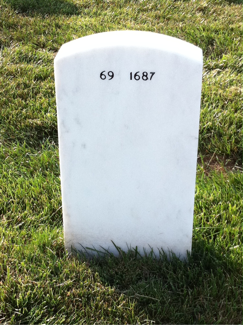 Back of headstone — Albert Whitmire