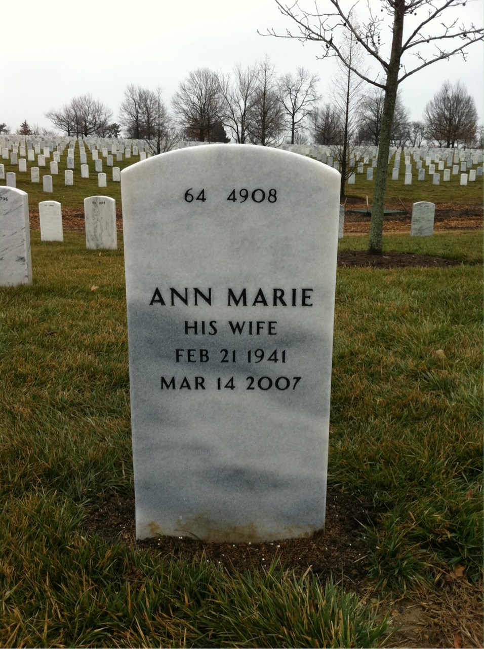 Back of headstone — John Hawkins