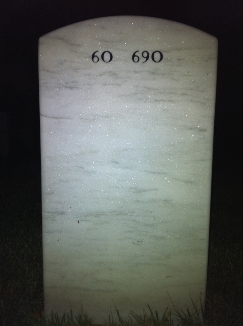 Back of headstone — Foster Cummings