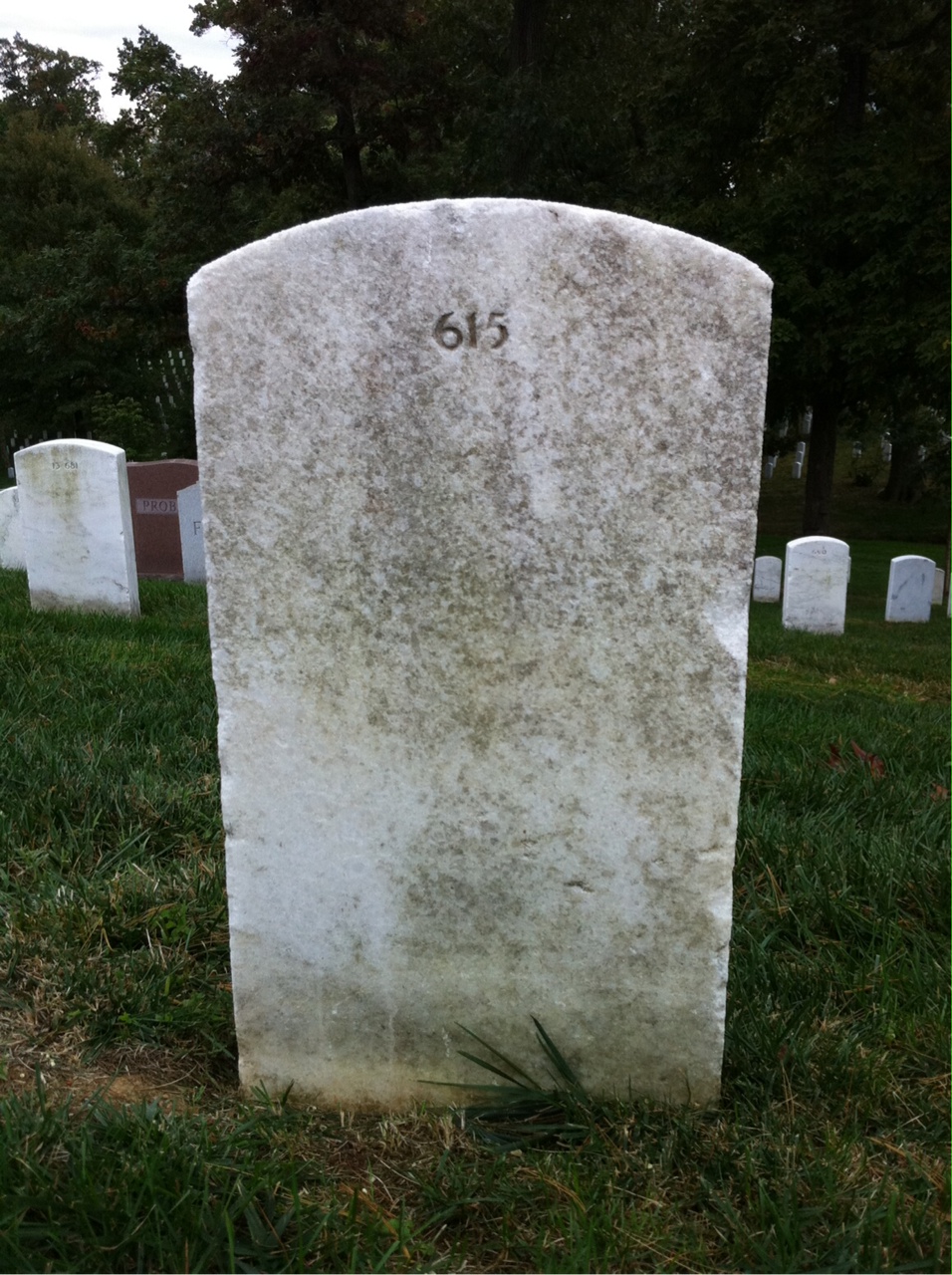 Back of headstone — Balch Migues