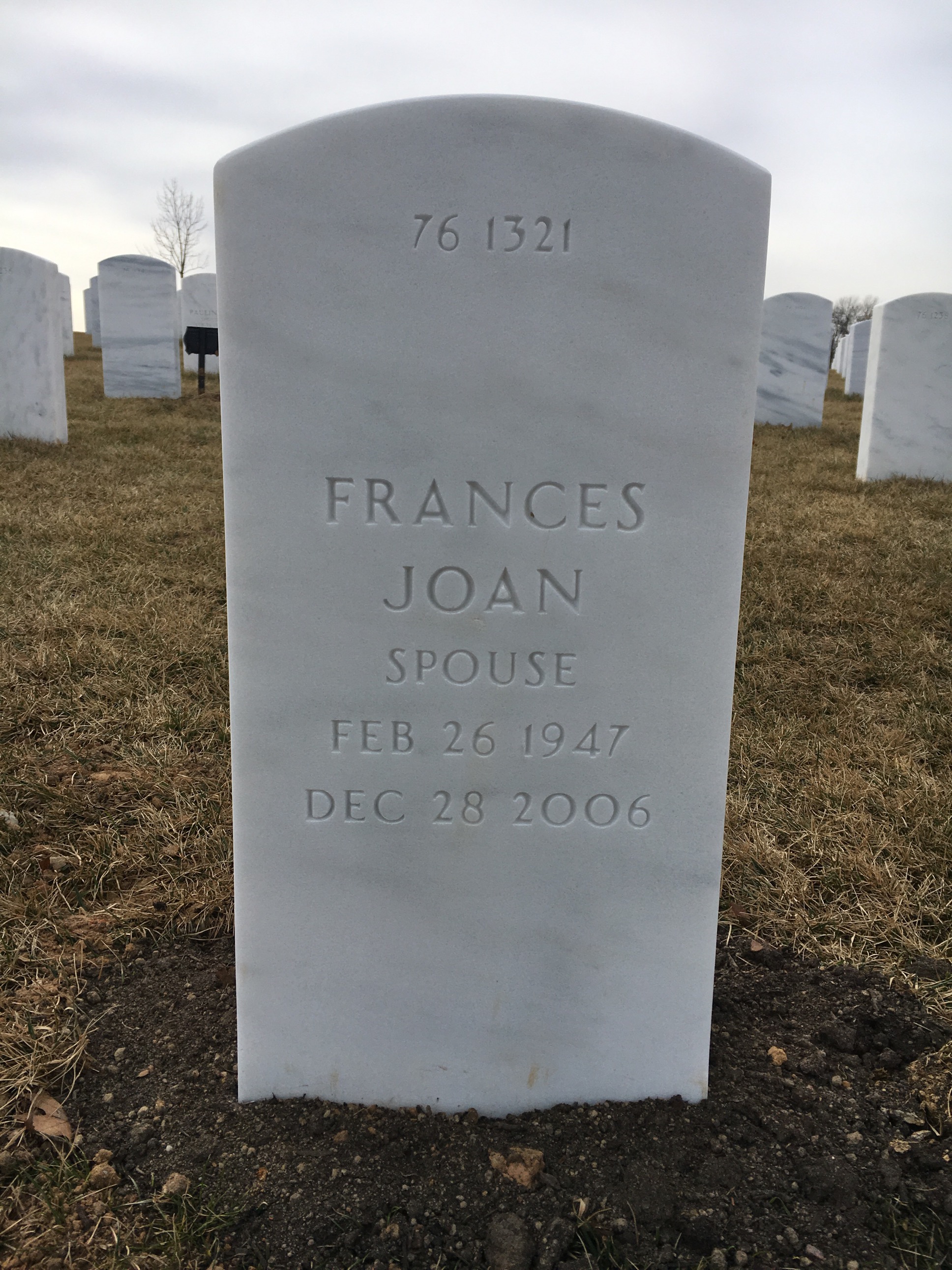 Back of headstone — James Constant
