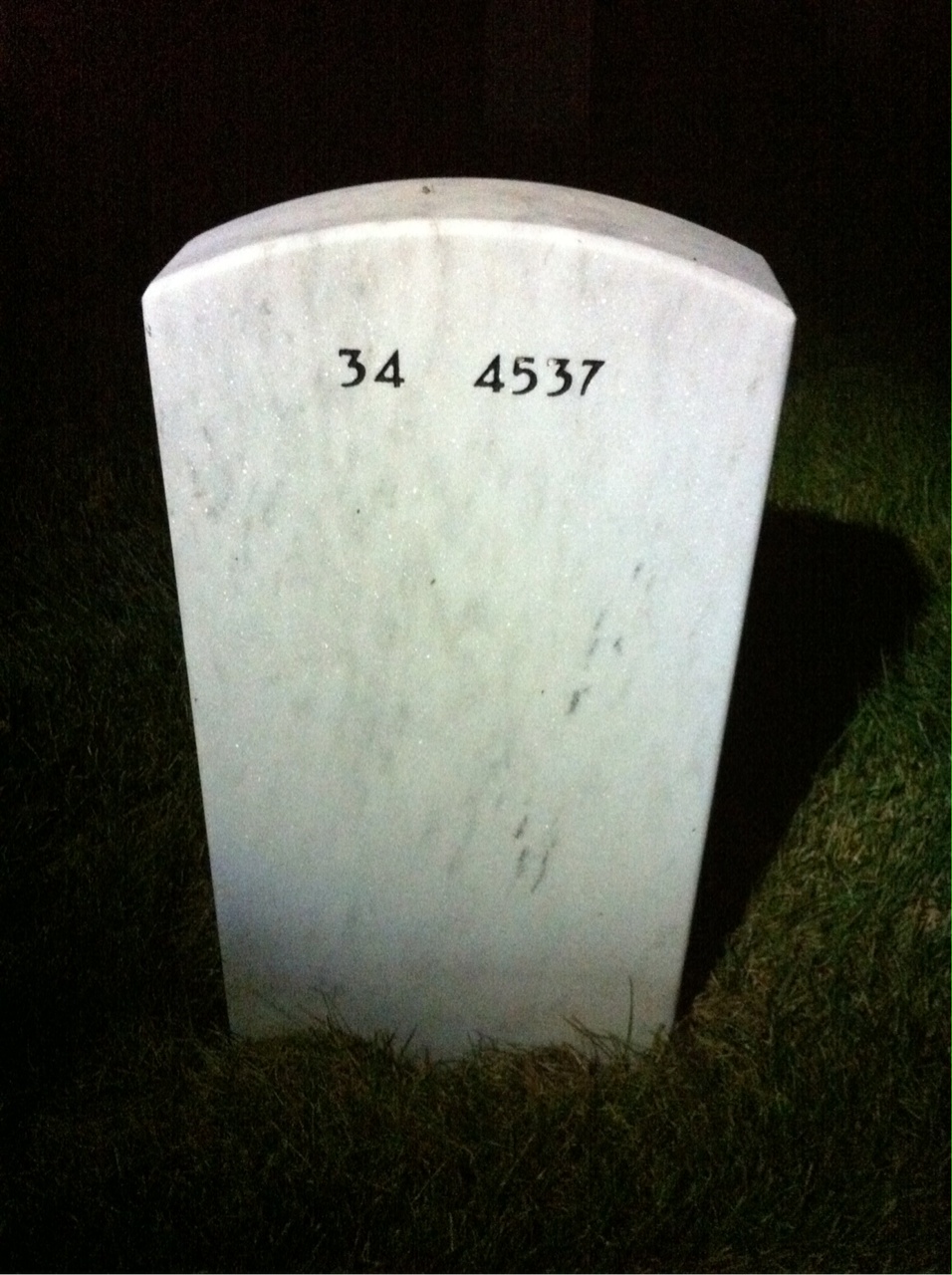 Back of headstone — Jay Rice