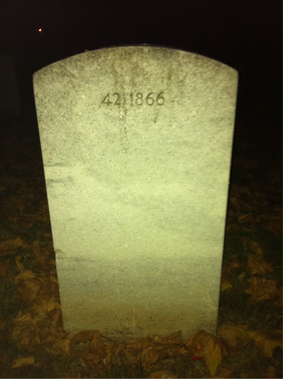 Back of headstone — William G Simms