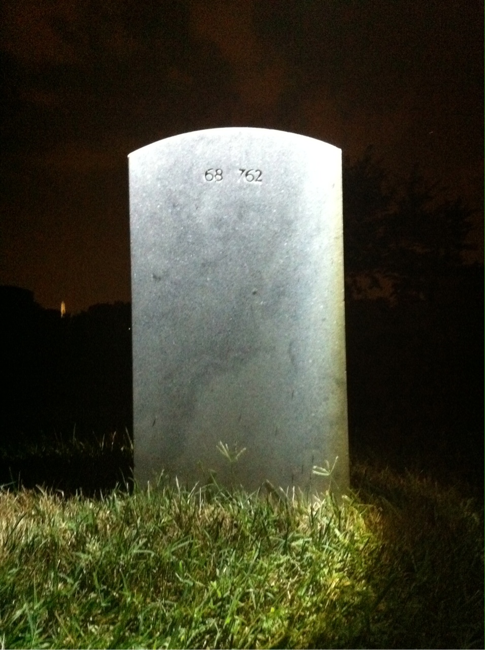 Back of headstone — William A Davies