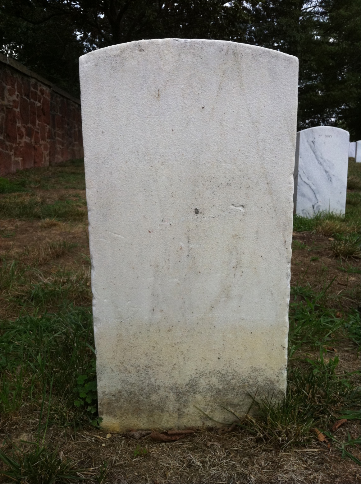 Back of headstone — Philip Moody