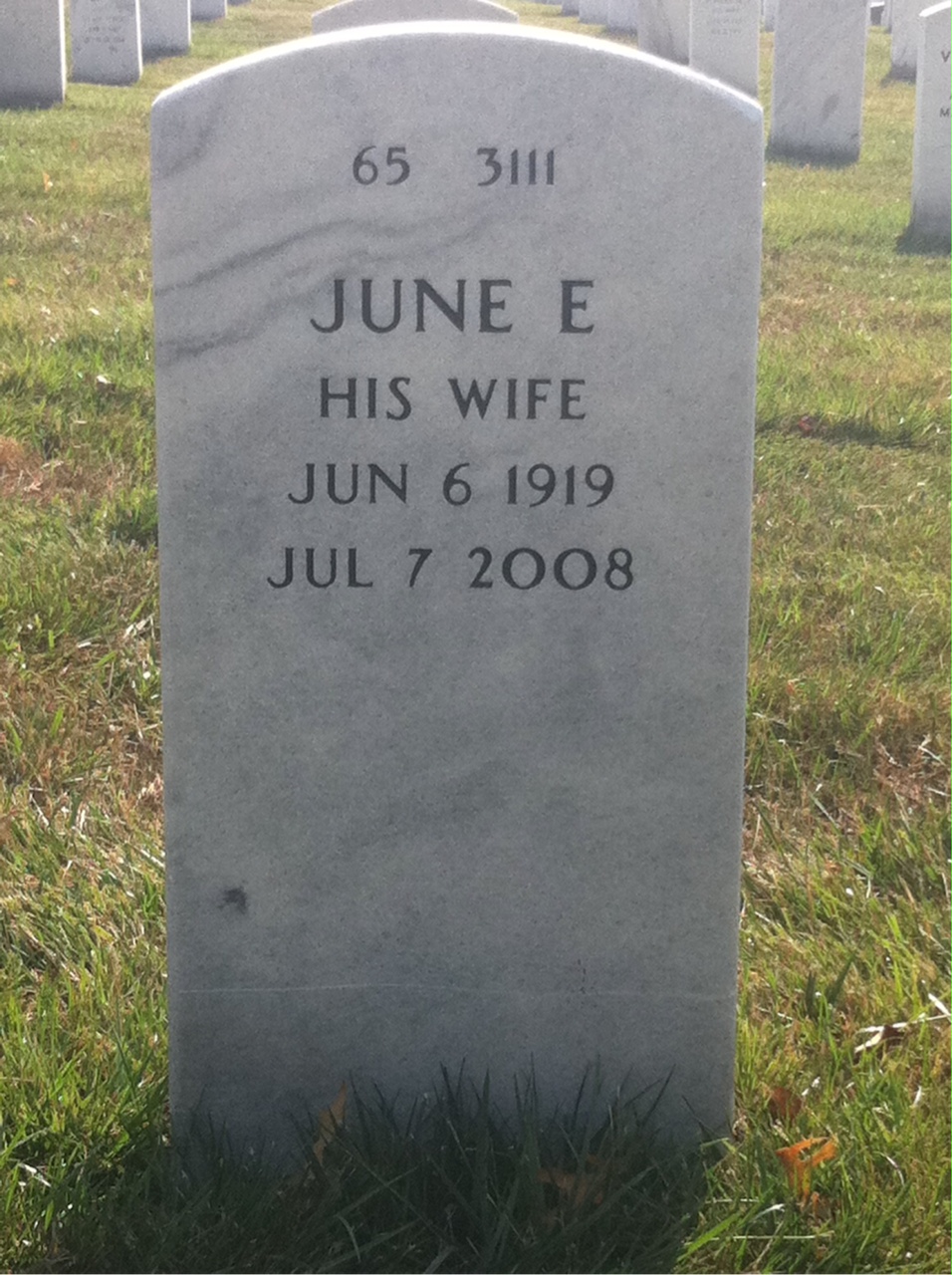 Back of headstone — Richard Stanley