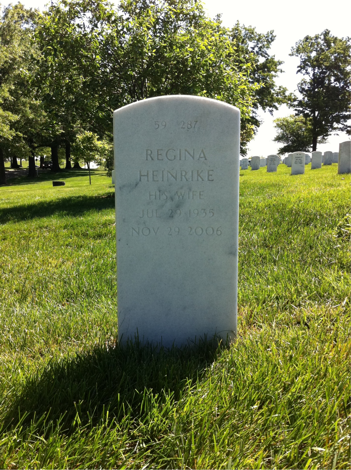Back of headstone — Will West