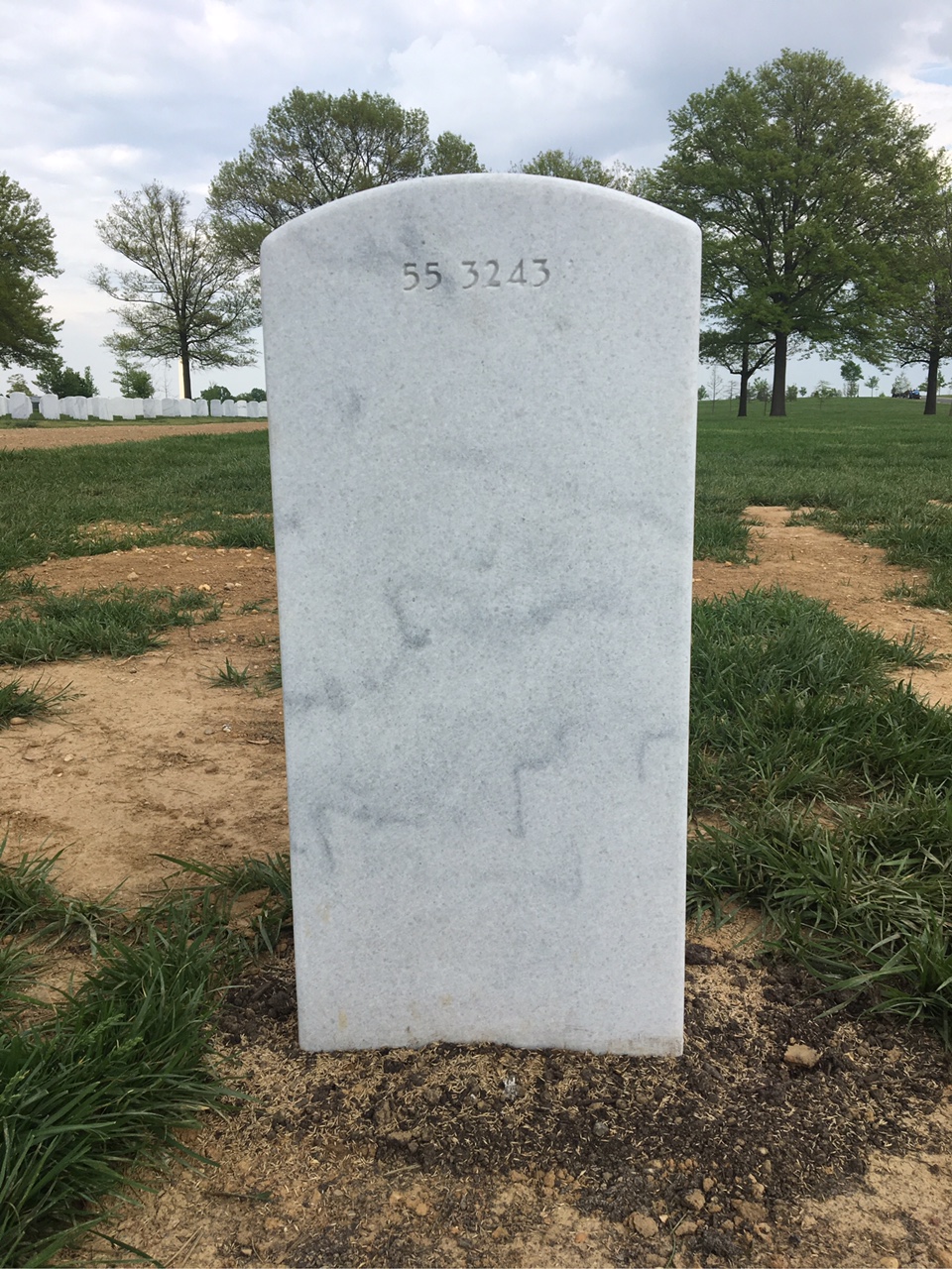 Back of headstone — William Allen