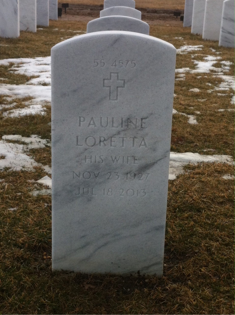 Back of headstone — William Bernard Peirce