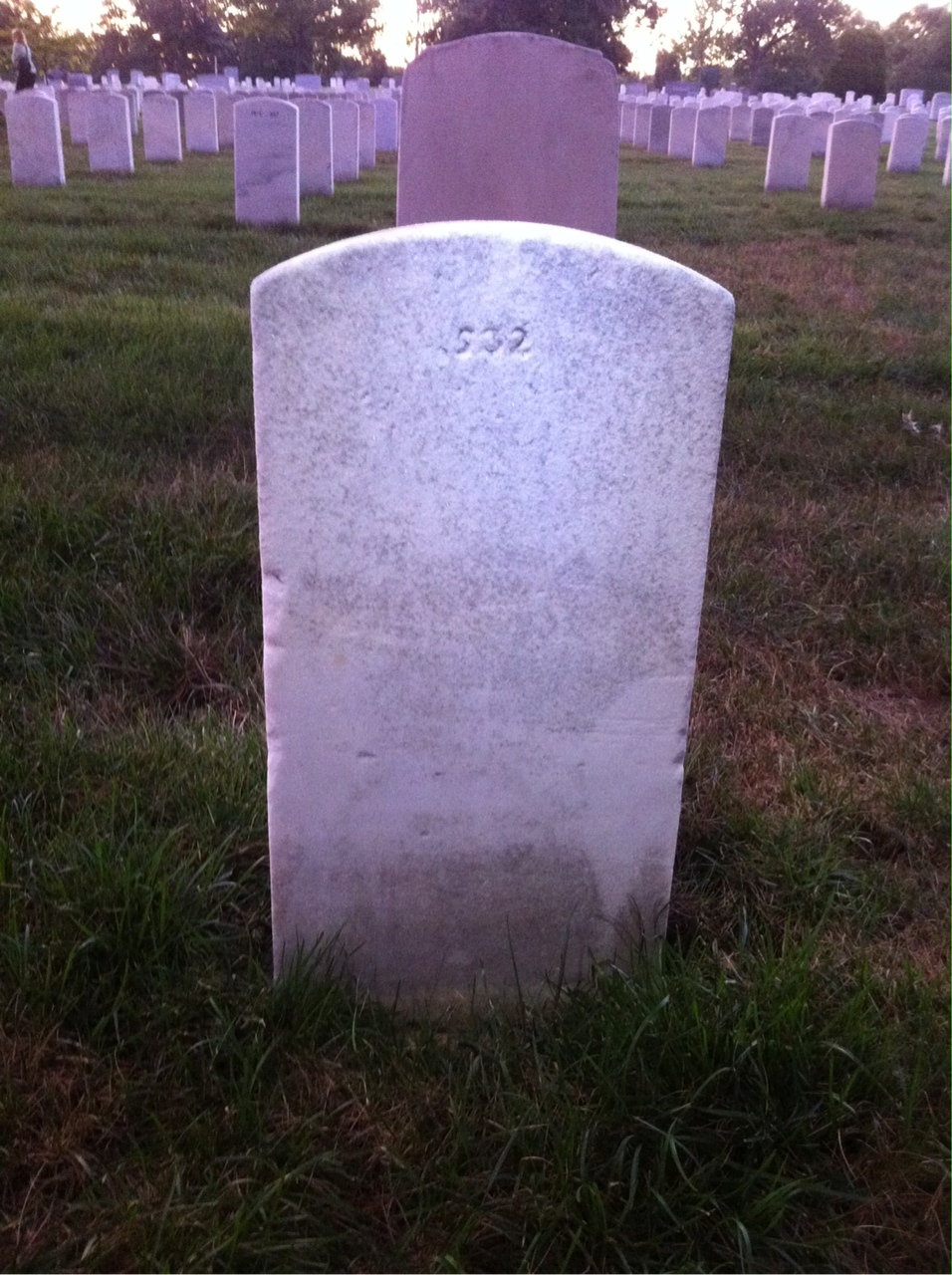 Back of headstone — Wilson Moore