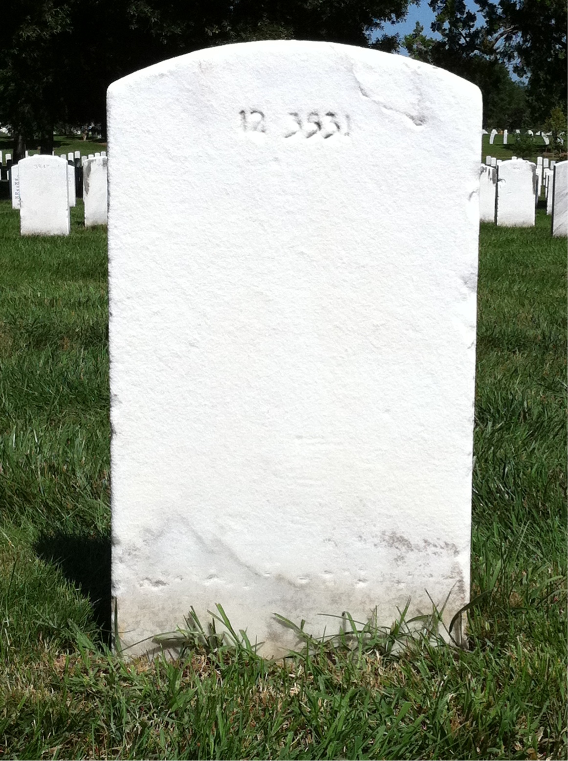 Back of headstone — Thomas Mulhern