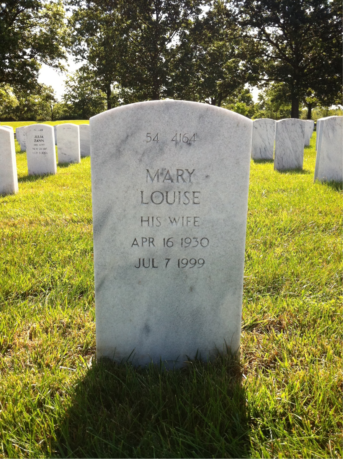 Back of headstone — Girbirt Anspach