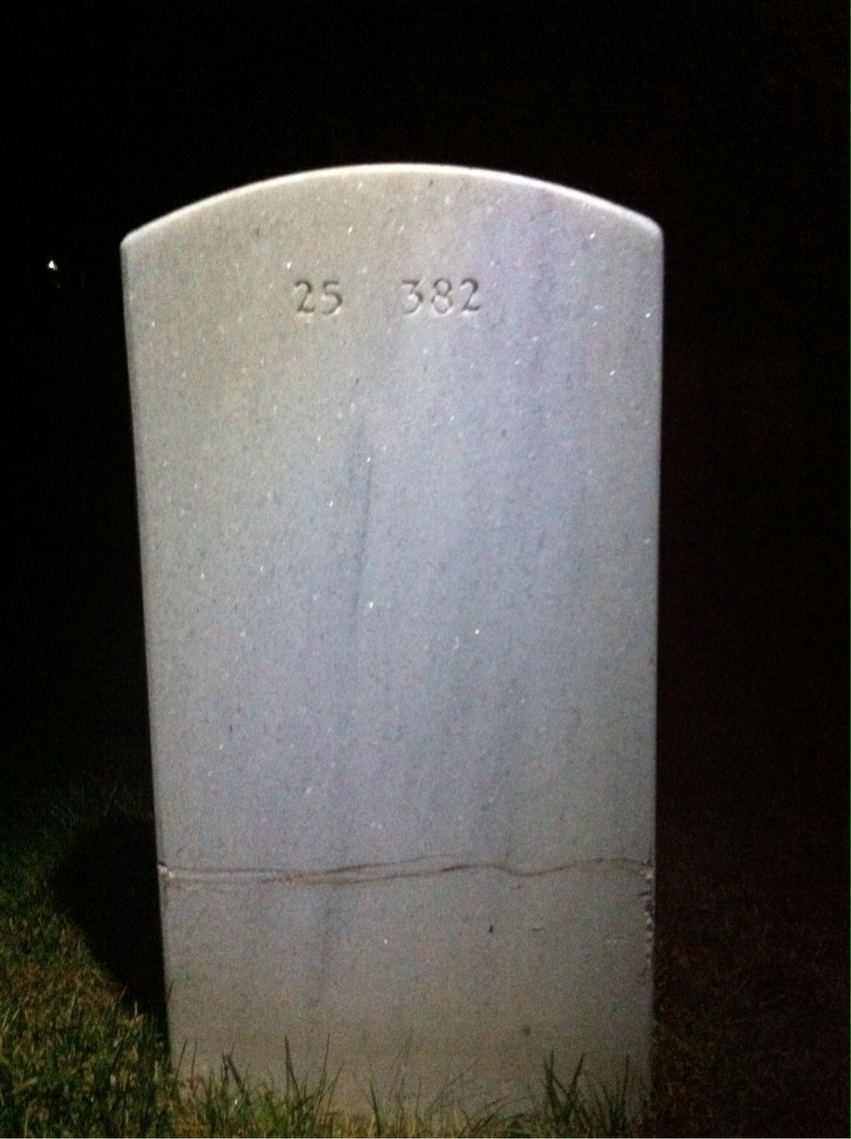 Back of headstone — Percy Allen