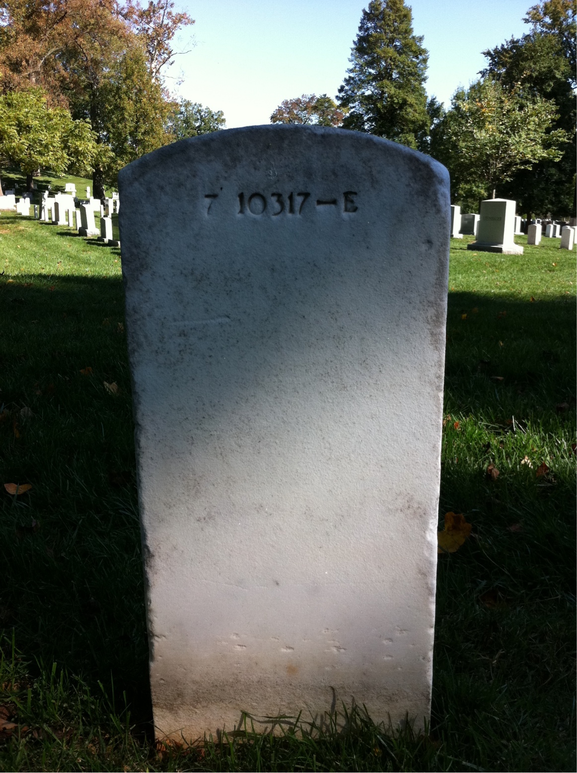 Back of headstone — Joseph Alexander