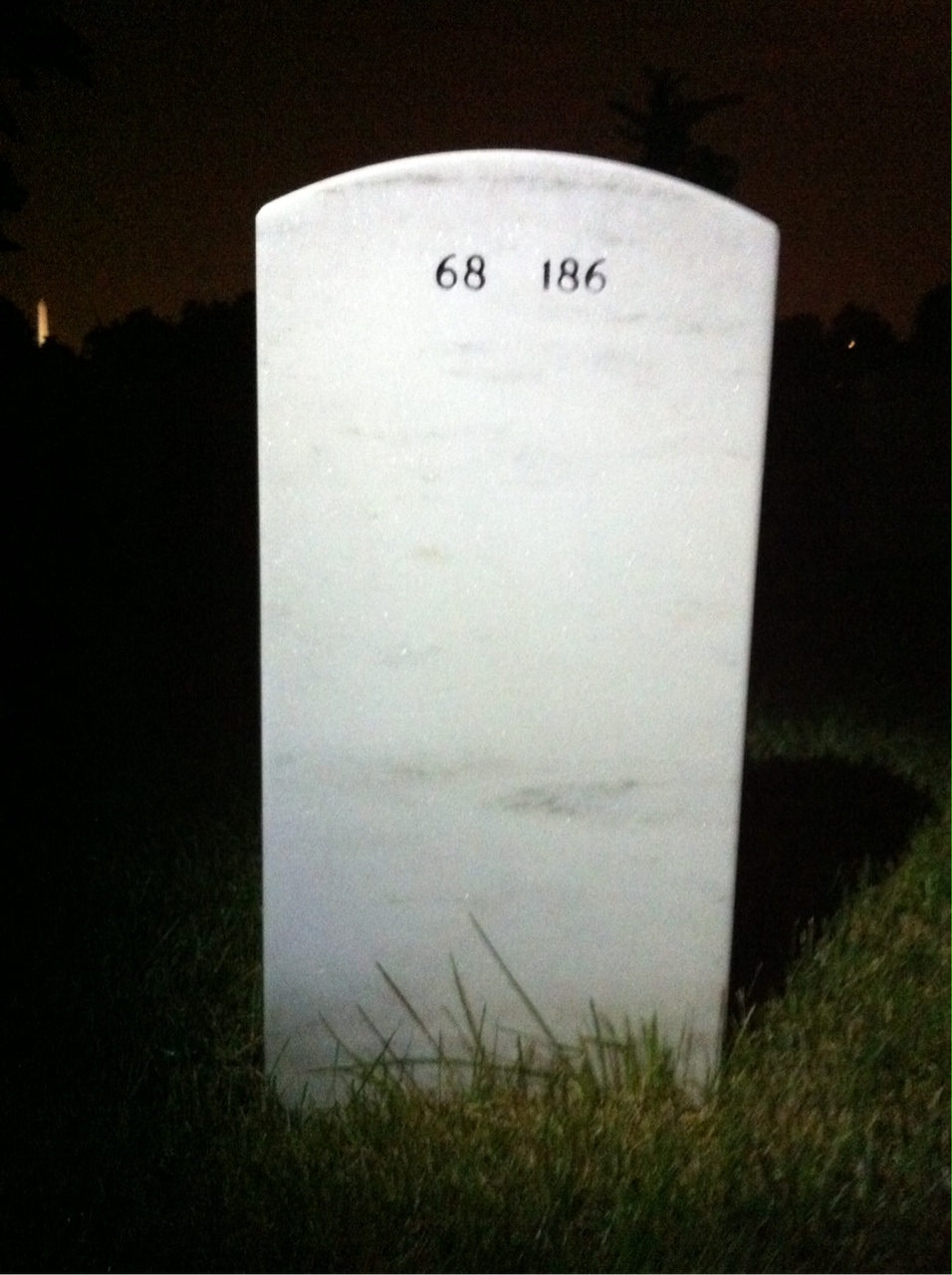 Back of headstone — Jon Jones