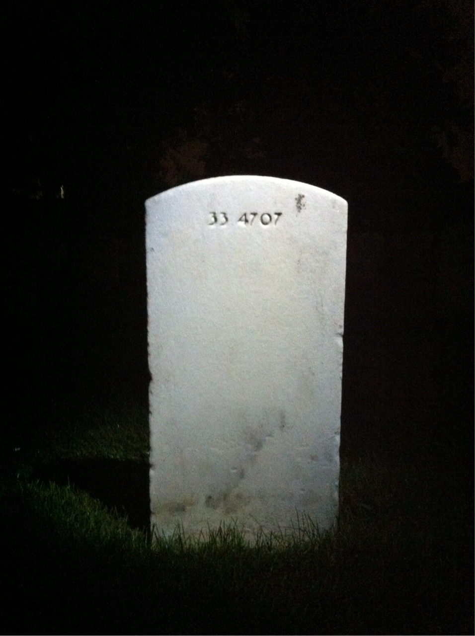 Back of headstone — Willie R Wright