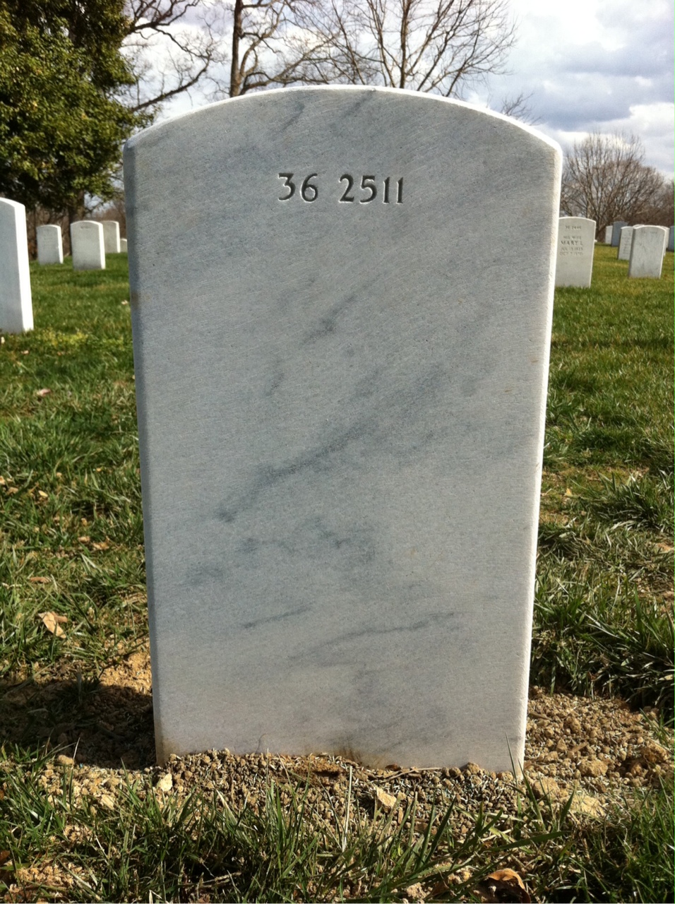 Back of headstone — Jack Andrews