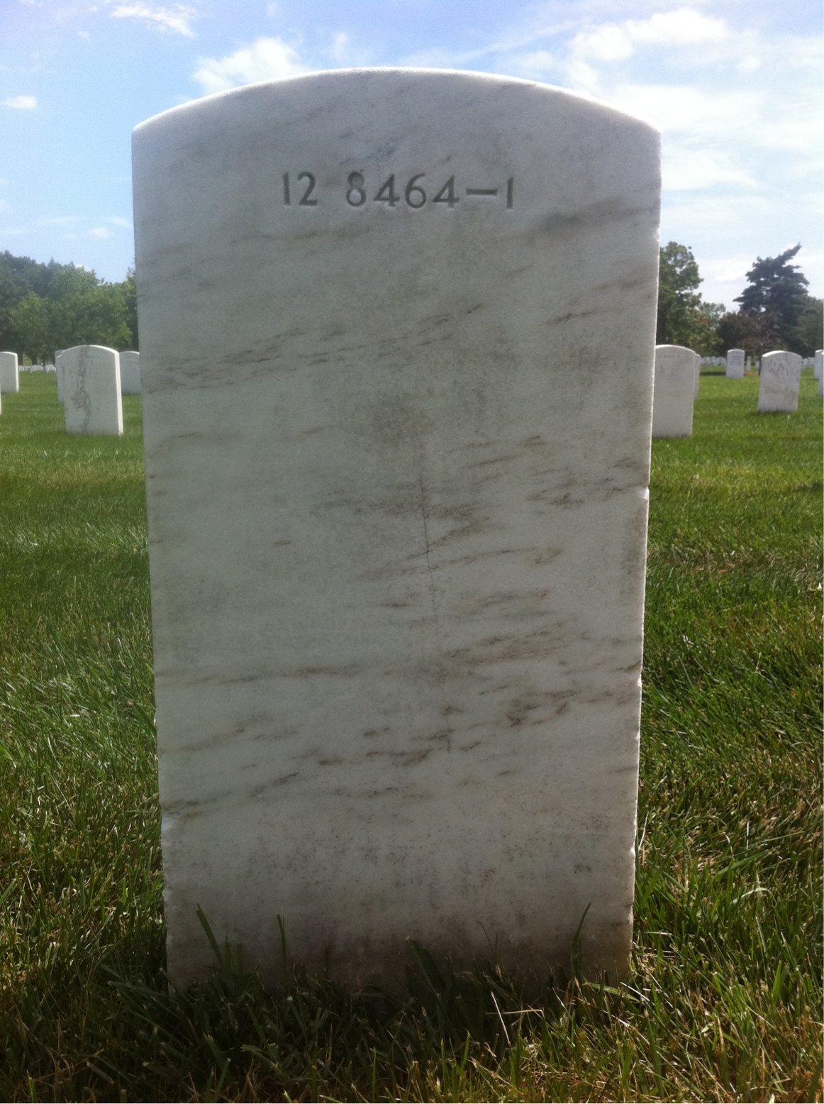 Back of headstone — William Mowbray