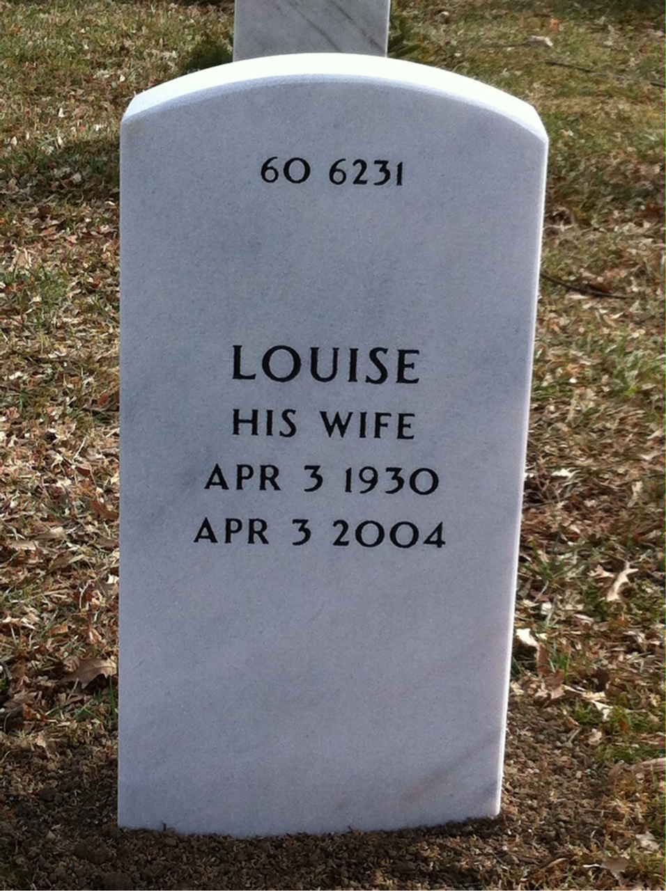 Back of headstone — Philip Tudor