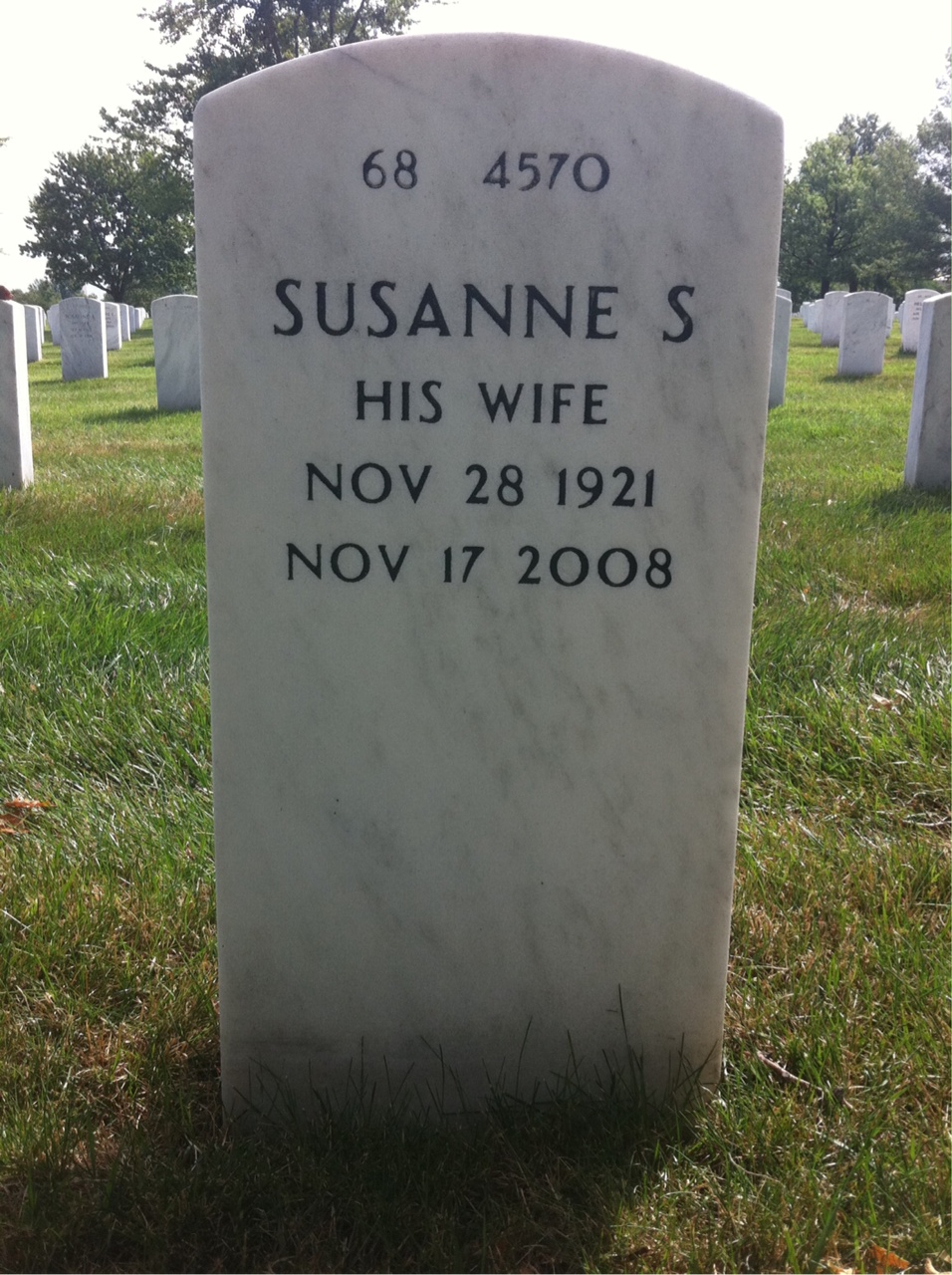 Back of headstone — Howard Grover