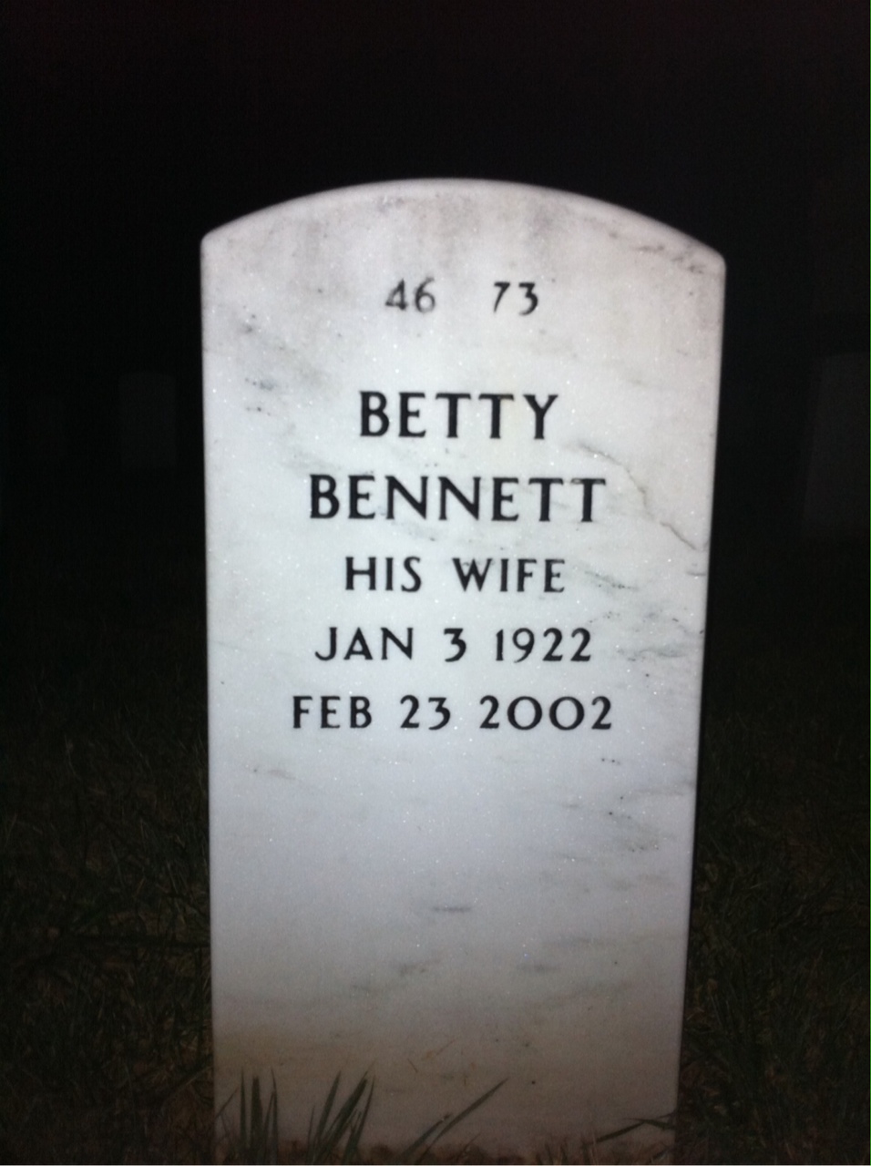Back of headstone — Jacob Heimark