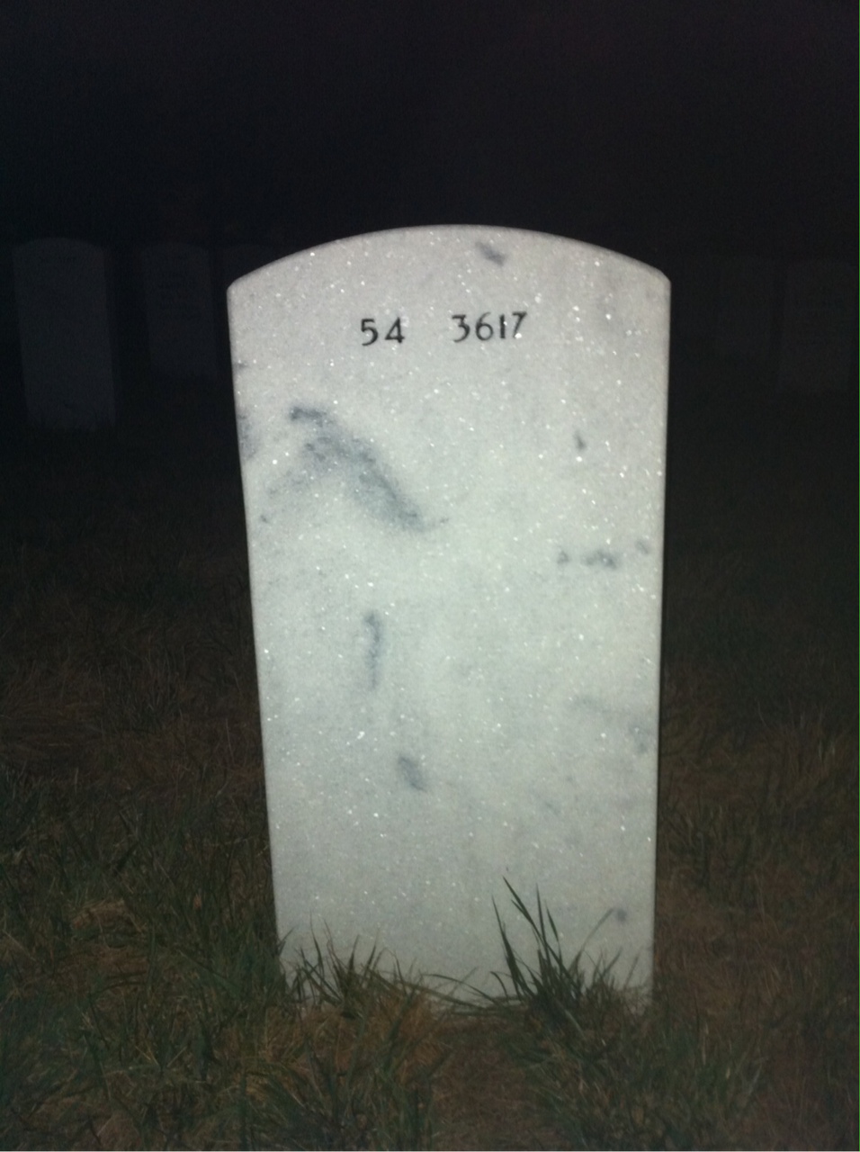 Back of headstone — Donald Greene