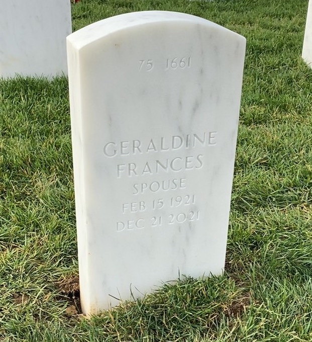 Back of headstone — Byron Brooks