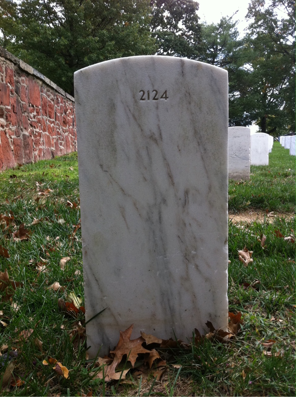 Back of headstone — Marie Beebil