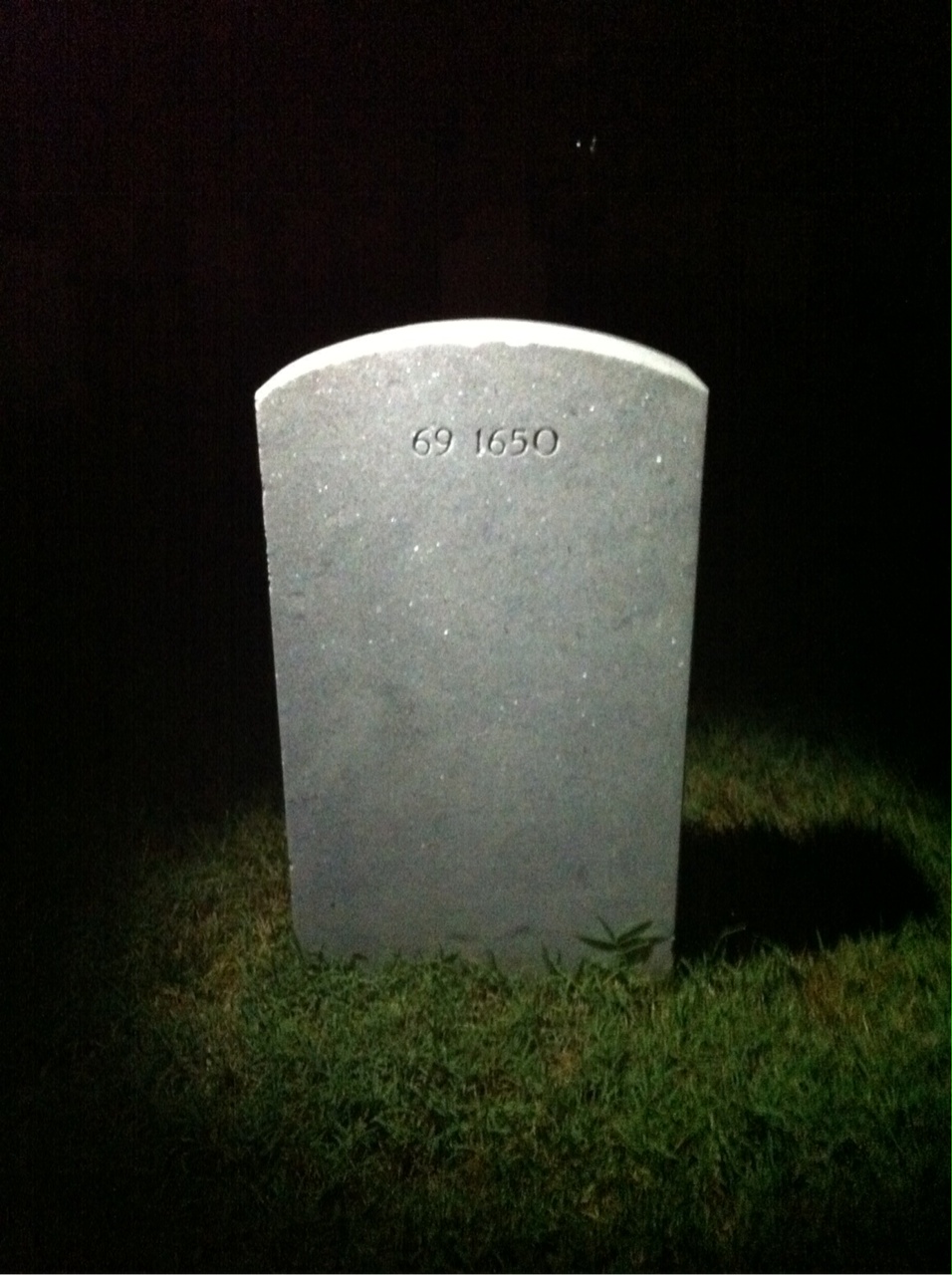 Back of headstone — William Addison