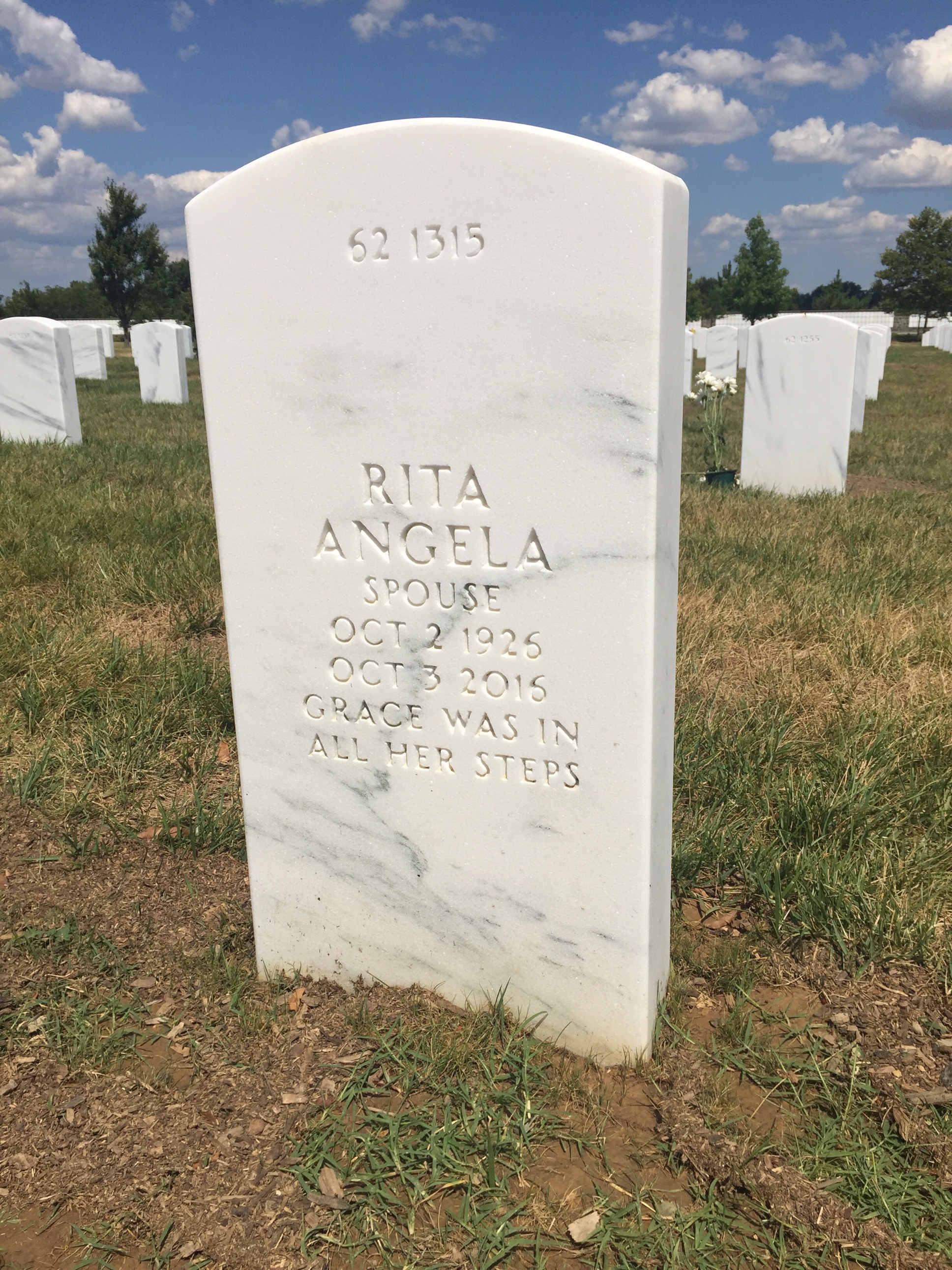 Back of headstone — John Wiggins