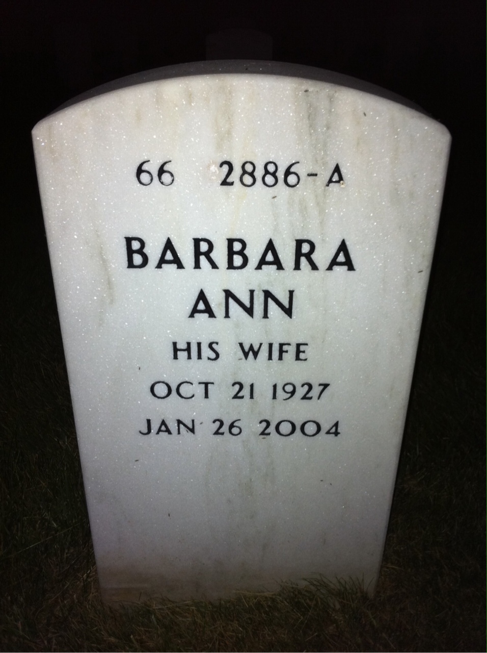 Back of headstone — Nalton Bennett