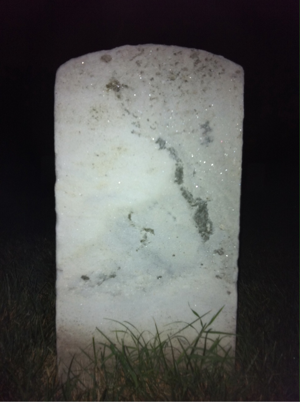 Back of headstone — James Crocker