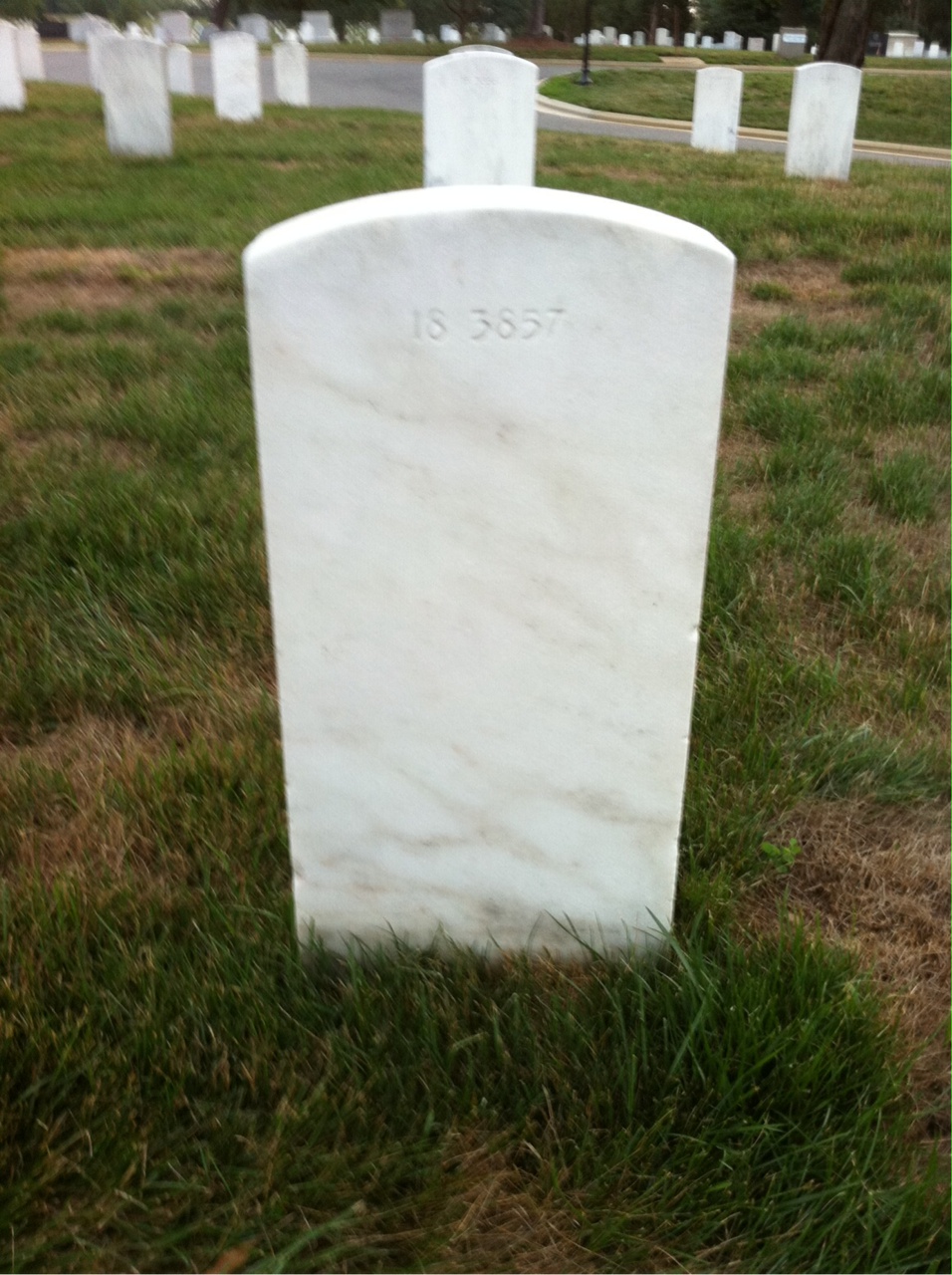 Back of headstone — Arthur Beebe