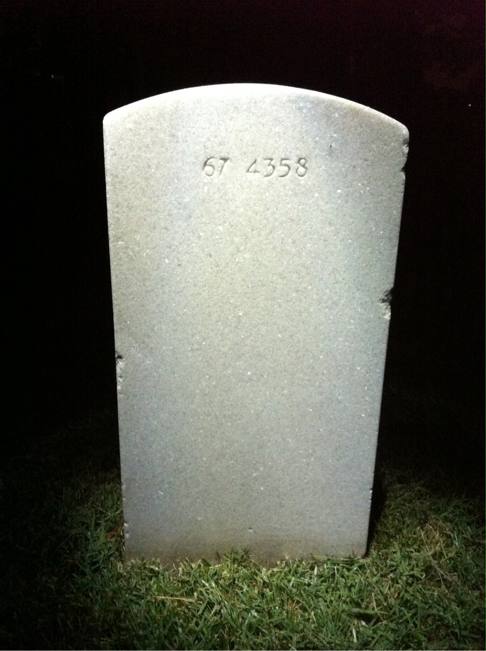 Back of headstone — Roy Moore